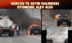 Gercüş’te Seyir Halindeki Otomobil Alev Aldı