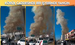 Körük Caddesinde Bir İşyerinde Yangın