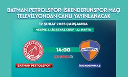 Batman Petrolspor-İskenderunspor Maçı Televizyondan Canlı Yayınlanacak