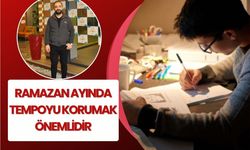 Ramazan ayında tempoyu korumak önemlidir