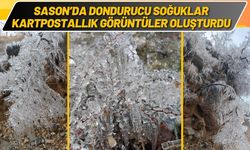 Sason’da Dondurucu Soğuklar Kartpostallık Görüntüler Oluşturdu