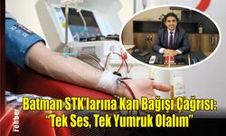 Batman STK'larına Kan Bağışı Çağrısı: "Tek Ses, Tek Yumruk Olalım"