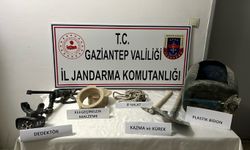 Gaziantep'te izinsiz kazı yapan 2 kişi gözaltına alındı