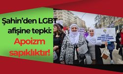 Şahin’den LGBT afişine tepki: Apoizm sapıklıktır!