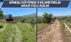 Güneşli Köyü'nde 3 Kilometrelik Arazi Yolu Açıldı