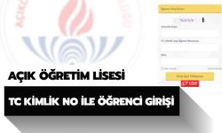 TC kimlik no ile açık lise öğrenci girişi