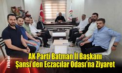 AK Parti Batman İl Başkanı Şansi'den Eczacılar Odası'na Ziyaret
