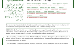 Taha suresi 39.ayet 41 defa okunursa ne olur faziletleri anlamı