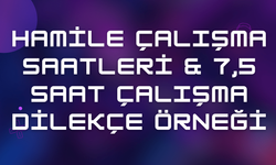 Hamilelikte 7,5 Saat Çalışma Dilekçesi Örneği