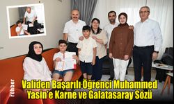 Validen Başarılı Öğrenci Muhammed Yasin'e Karne ve Galatasaray Sözü