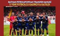 Batman Petrolspor’dan Transfer Hamlesi  5 Yeni Futbolcu Kadroya Katıldı