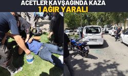 Acetler Kavşağında Kaza 1 Ağır Yaralı