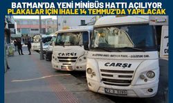 Batman’da Yeni Minibüs Hattı Açılıyor Plakalar İçin İhale 14 Temmuz’da Yapılacak