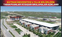 Batman Üniversitesi’nde 4 Yıllık Bölümlerin Taban Puanları ve Sıralamaları Açıklandı