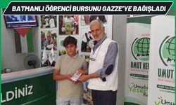 Batmanlı Öğrenci Bursunu Gazze’ye Bağışladı
