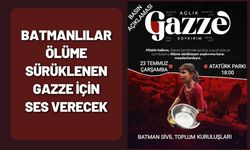 Batmanlılar Ölüme Sürüklenen Gazze İçin Ses Verecek