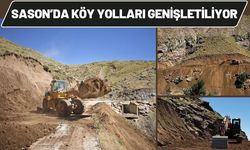 Sason’da Köy Yolları Genişletiliyor