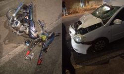 Sason'da otomobille çarpışan motosikletli ağır yaralandı