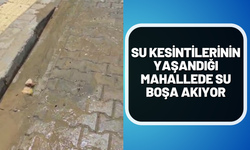 Su Kesintilerinin Yaşandığı Mahallede Su Boşa Akıyor