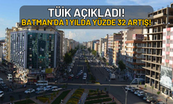 TÜİK Açıkladı: Batman’da 1 Yılda Yüzde 32 Artış!