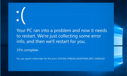 your device ran into a problem and needs to restart hatası çözümü