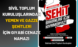 Batman Sivil Toplum Kuruluşlarından Şehitler İçin Gıyabi Cenaze Namazı
