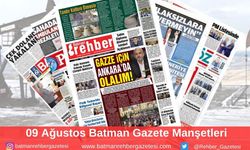 Batman Gazete Manşetleri 9 Ağustos Cumartesi