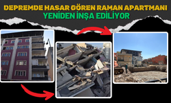 Depremde Hasar Gören Raman Apartmanı Yeniden İnşa Ediliyor