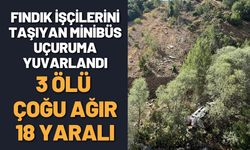 Fındık İşçilerini Taşıyan Minibüs Uçuruma Yuvarlandı! 3 Ölü Çoğu Ağır 18 Yaralı
