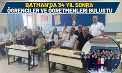 Batman’da 34 Yıl Sonra Öğrenciler ve Öğretmenleri Buluştu