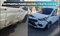 Batman'da Maddi Hasarlı Trafik Kazası