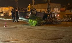 Mardin’de kontrolden çıkan otomobil takla attı: 1 yaralı