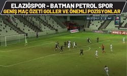 Elazığspor - Batman Petrol Spor Geniş Maç Özeti Goller ve Önemli Pozisyonlar