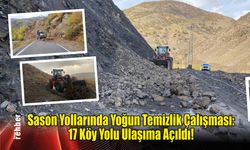 Sason Yollarında Yoğun Temizlik Çalışması. 17 Köy Yolu Ulaşıma Açıldı!