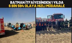 Batman İtfaiyesinden 1 Yılda 6 Bin 594 Olaya Hızlı Müdahale