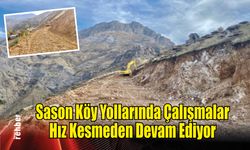 Sason Köy Yollarında Çalışmalar Hız Kesmeden Devam Ediyor