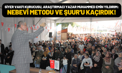 Siyer Vakfı Kurucusu, Araştırmacı Yazar Muhammed Emin Yıldırım: NEBEVÎ METODU VE ŞUUR'U KAÇIRDIK!