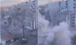 Yıkım sırasında 8 katlı bina çöktü