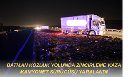 Batman Kozluk Yolunda Zincirleme Kaza Kamyonet Sürücüsü Yaralandı