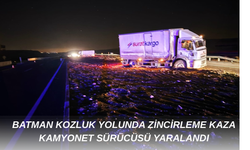 Batman Kozluk Yolunda Zincirleme Kaza Kamyonet Sürücüsü Yaralandı