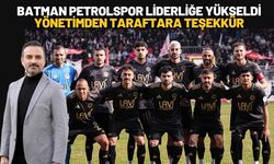 Batman Petrolspor Liderliğe Yükseldi, Yönetimden Taraftara Teşekkür