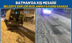 Batman’da Kış Mesaisi: Belediye Ekipleri Buzlanmaya Karşı Sahada