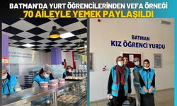 Batman’da Yurt Öğrencilerinden Vefa Örneği: 70 Aileyle Yemek Paylaşıldı