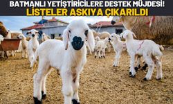 Batmanlı Yetiştiricilere Destek Müjdesi! Listeler Askıya Çıkarıldı