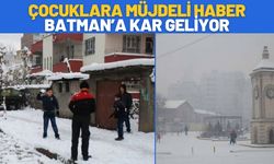 Çocuklara Müjdeli Haber Batman’a Kar Geliyor