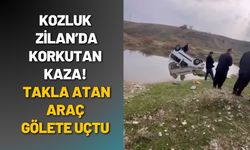 Kozluk Zilan’da Korkutan Kaza! Takla Atan Araç Gölete Uçtu