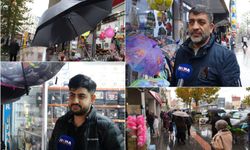 Yağışlar Batman esnafının yüzünü güldürdü Şemsiye satışlarında artış