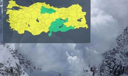 68 il için sarı kodlu uyarı: Kuvvetli yağış, fırtına ve çığ riski