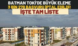 Batman TOKİ’de Büyük Eleme: 3 Bin 278 Başvuru İptal Edildi! İşte Tam Liste