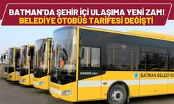 Batman’da Şehir İçi Ulaşıma Yeni Zam! Belediye Otobüs Tarifesi Değişti